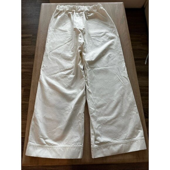 herself Clothing Portland Maine Bridget Straight Leg Pant in White Cotton Large - Picture 7 of 7
